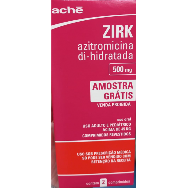 ZIRK AZITROMICINA DI-HIDRATADA 500MG 2 COMPRIMIDOS
